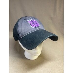 Transformers Decepticon Baseball Cap Black Grey Purple Embroidered Adjustable